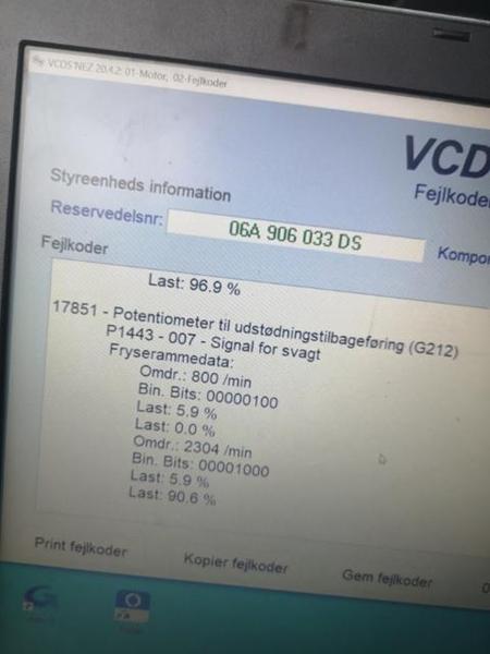 Fejlcode på Audi A3