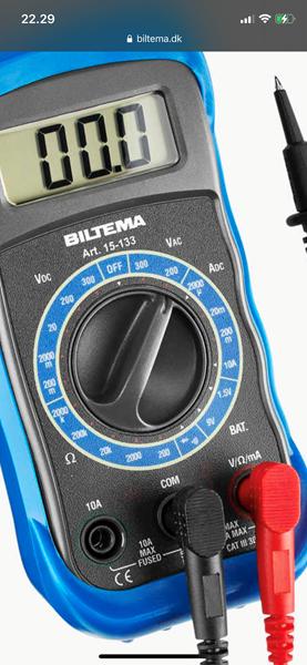 Måle ohm modstand med multimeter.