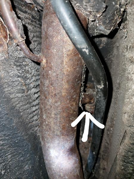 Rust reparation. Overløbsslange benzintank? 