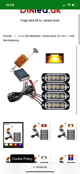 Orange strobe lys front