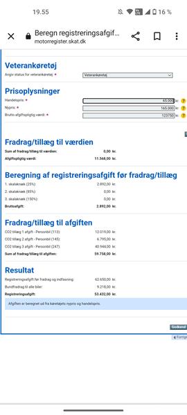 afgift på veteranbil