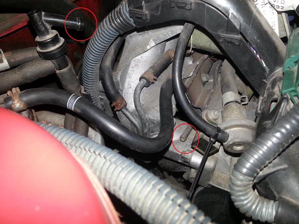 Slange på SR20DE motor? 