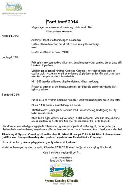 Ford Træf Nystrup 26-28 september 2014.