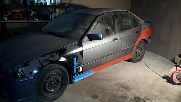 Lakering af E36 320i 