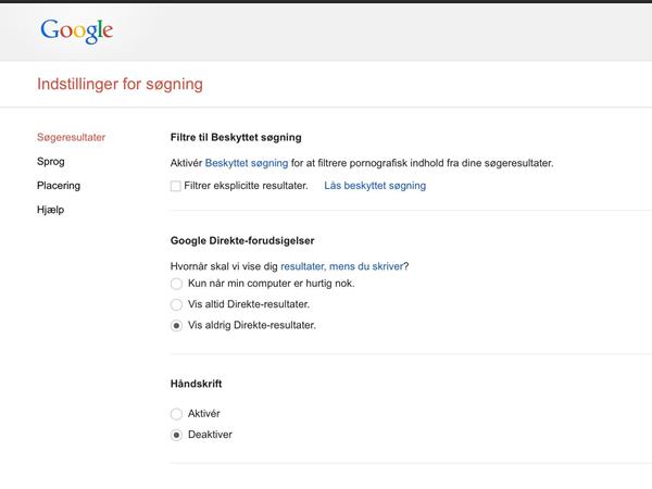 iPad Google søgninger