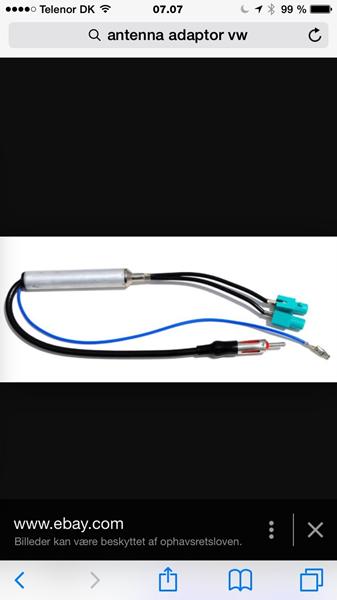 Antenne adaptor med forstærker