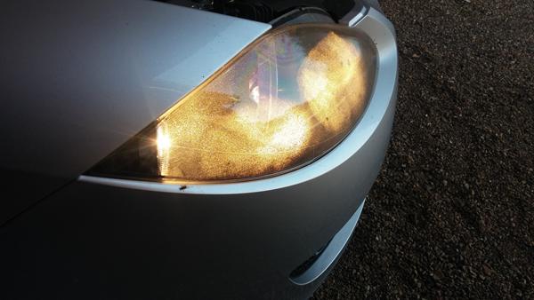 Seat Leon forlygter sandblæst invd.