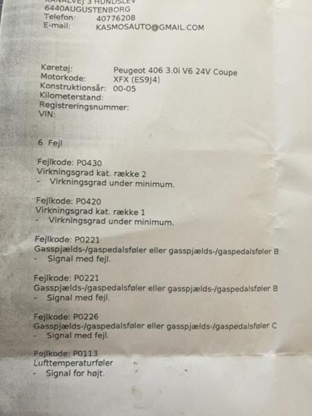 Fejlkoder