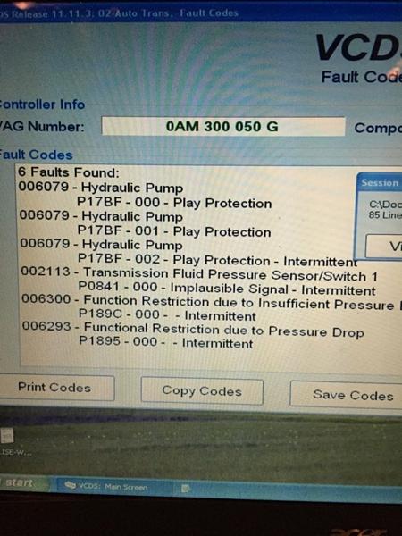 Golf  6 dsg7 går i neutral og melder fejl 