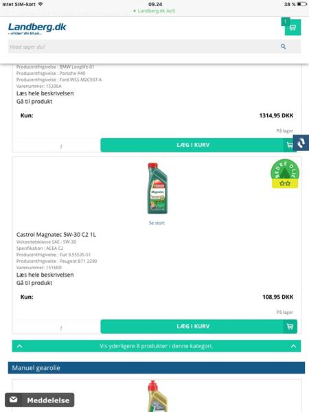 Hvilken olie ville i fortrække Peugeot 207 1.4 benzin