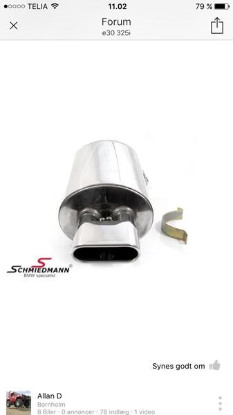 E30 325, udstødning, schmidemann
