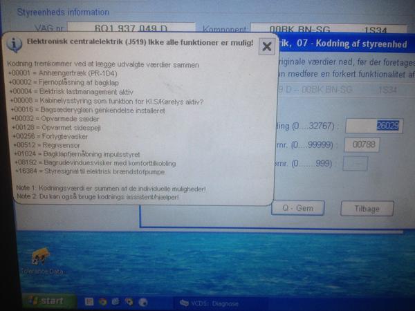 Kort Kodning VCDS, Hvordan ?