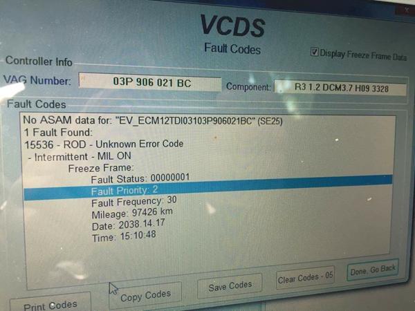 Udlæse fejl på seat