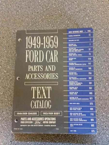 Ford resv.katalog fra '49-59 - 