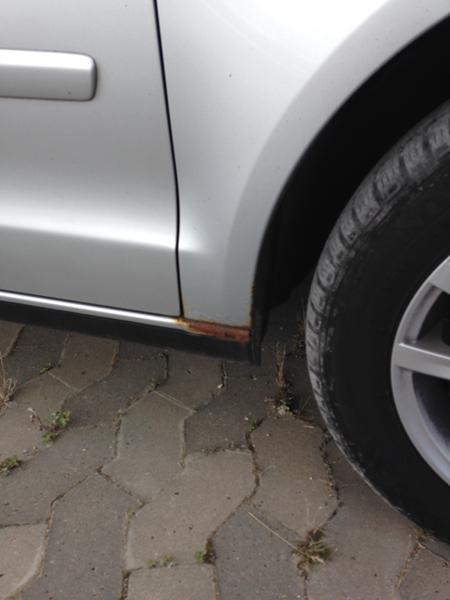 Vurdering af VW Polo 2006 med rust