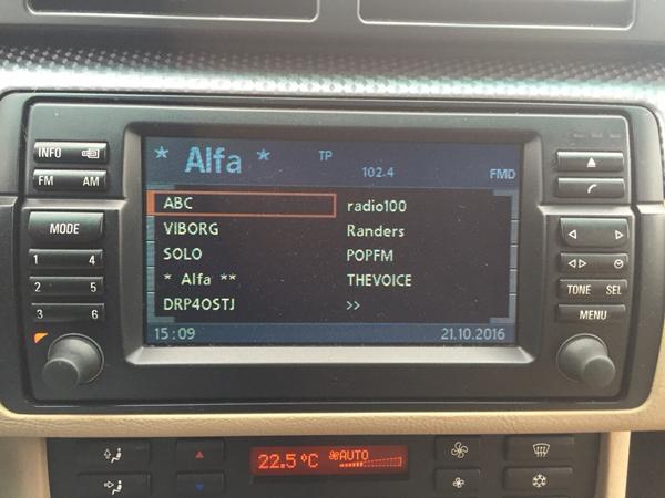 Tilslutning af Bluetooth på BMW radio