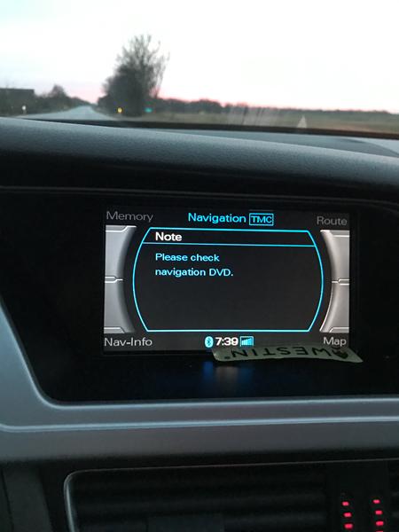 Please check navi dvd Audi A4 HJÆLP!