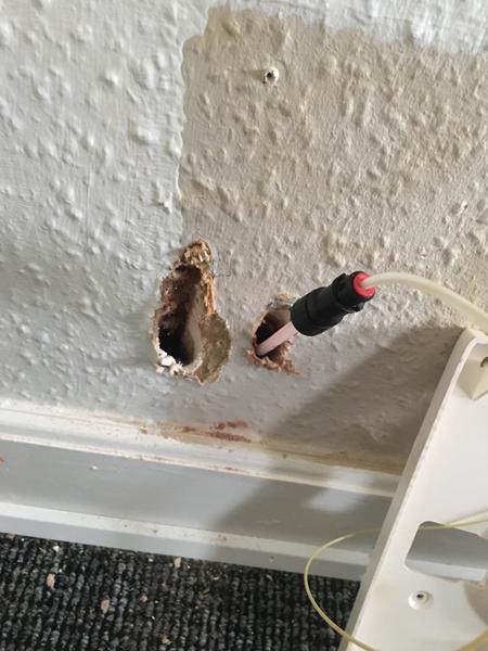 Fiber bredbånd knækket kabel