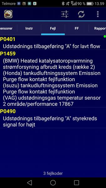 hjælp til tydning af fejlkoder :)
