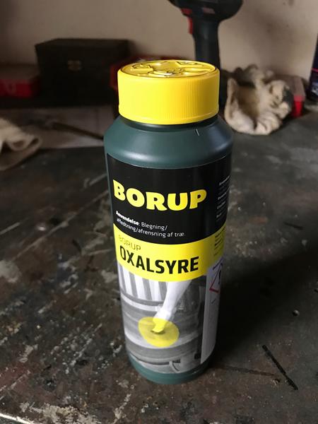 Flyverust på lak og fælge. Oxalsyre , blandingsforhold ?