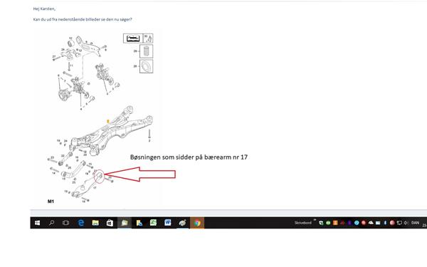 Bærearm bag Vectra C - bøsning?