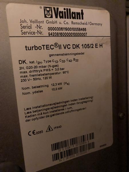 Vaillant gasfyr alder ?