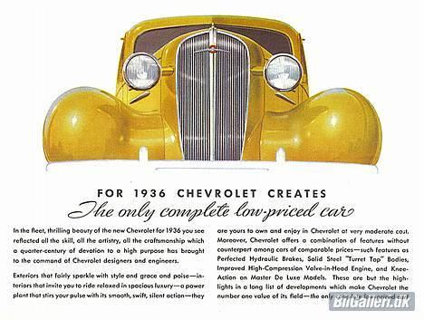 Amerikaner Chevrolet Tudor Sedan - Fra min salgsbrochure billede 7