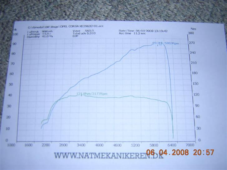 Opel Corsa b - Målt ved vmax live 08 af natmekanikeren billede 5