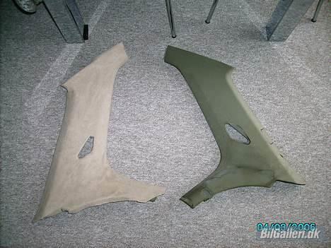 Honda Accord 2,2 EXRI 4ws - Er ved at ombetrække loft og stolper med sandfarvet ruskind billede 14