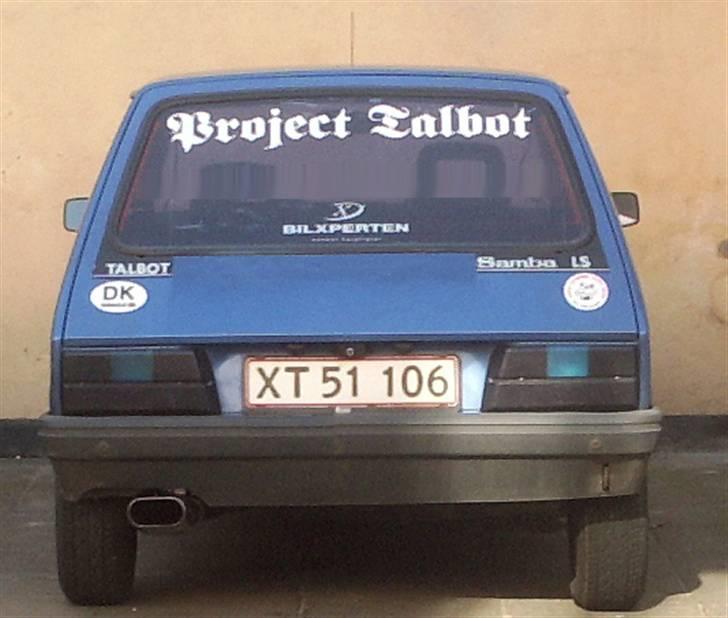Talbot Samba LS Skrottet - Sådan ser den ud bagfra nu....der er blevet lavet lidt om på det. men det kan i jo selv se i forhold til et af de andre billeder billede 17