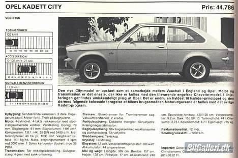 Opel Kadett C City -  Projekt  - Fra bilrevyen 1977 billede 11