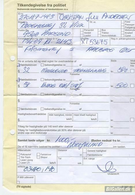 Opel gamle bil - fredag den 13 i aalborg til race   Bøde for Røg/Støj billede 11