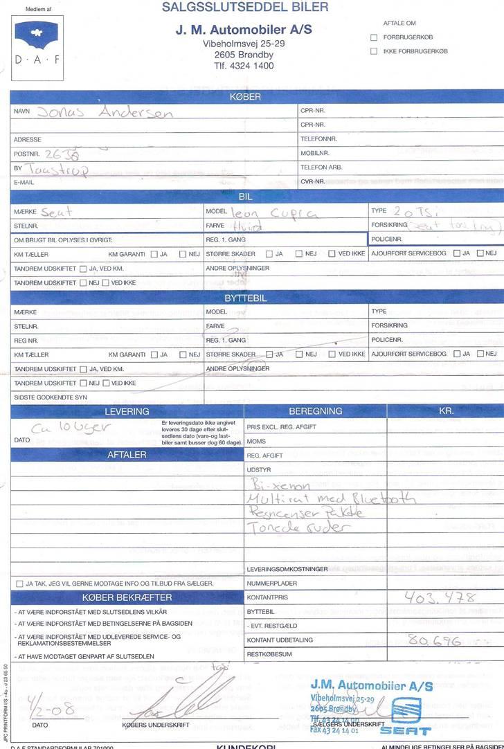 VW Golf 4 GTI - Beviset på at der er bestilt ny bil. ;-) billede 20