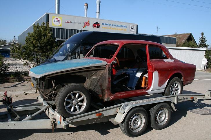 Volvo Amazon 121 SOLGT - Så bliver bilen afleveret til maler, får bilen om en uge - jubiiii billede 8