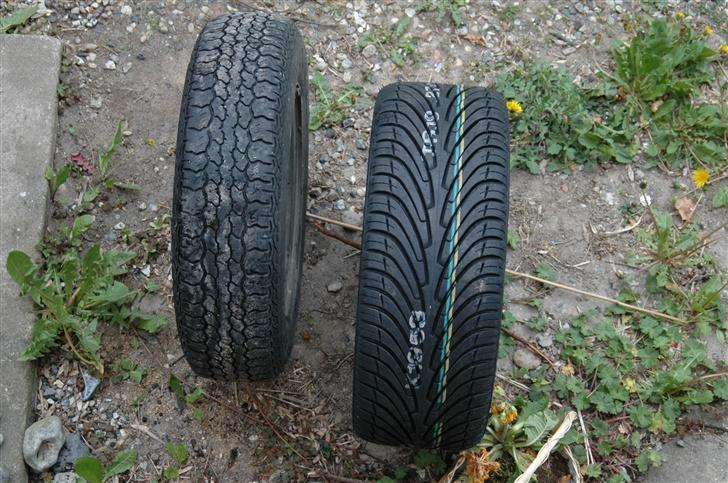 Mazda 323 1.5 LX Skrottet - gamle stål fælg Vs. nye alu fælge billede 9