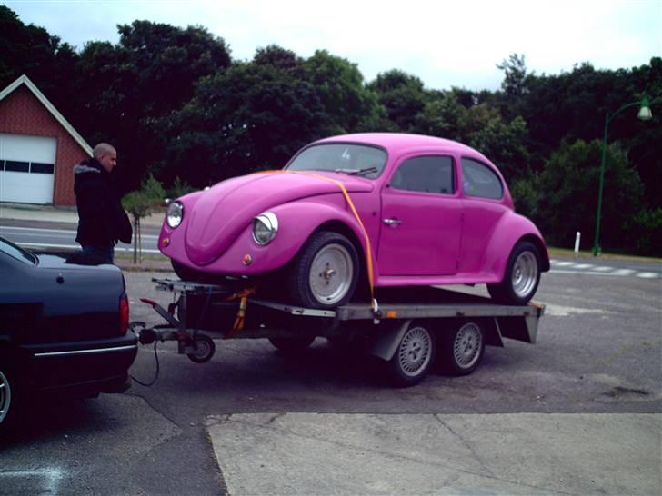 VW bobbel pink  - så er der læsset men men vectra kunne nemt slæbe det haha billede 5