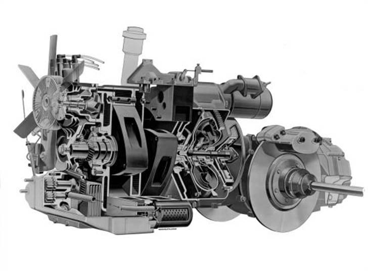 NSU Ro 80 - Ro 80 Wankelmotor med gearkasse og hjælpeaggregater billede 12