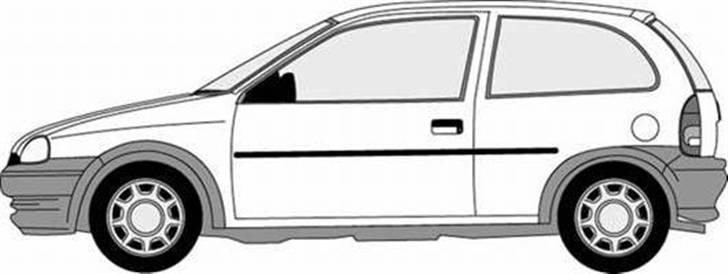 Opel Corsa (solgt) - Tegning af org stand af bilen (skabelon til farver/udseene) billede 9