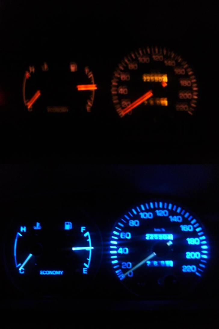 Toyota Carina II (R.I.P) - Indstrumenteringen opdateret med blå diodepærer billede 18
