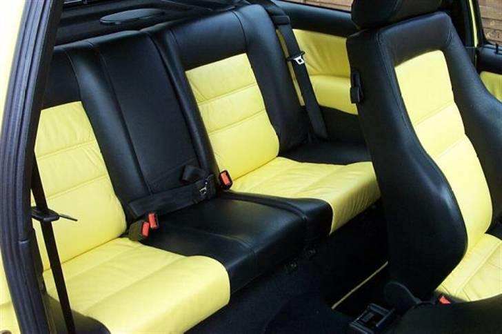 VW GT Colour ConcepT SOLGT - Ægte læder gul & sort. billede 3