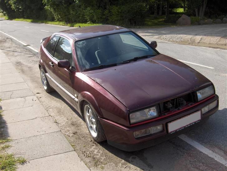 VW Corrado  G-60 TOTALSKADET - Alt har en begyndelse... billede er taget et par dage efter jeg havde fået den hjem. Har kun skiftet fælge på den, på det tidspunkt. billede 17
