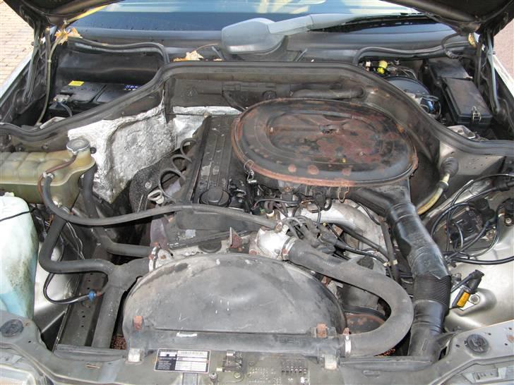 Mercedes Benz 230 E (W124) - Noget beskidt og lidt rust på topdæksel. Der skal slibes og males:) billede 18