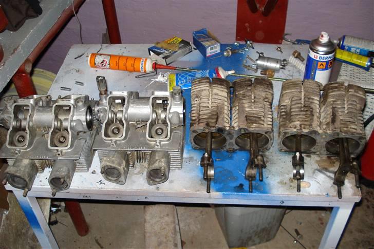 NSU Prince 1000 (Solgt) - Motor 1 cyllinder og topstykker, gordt helt ren i fortynder. billede 11