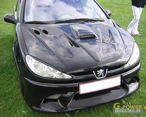 Peugeot 206 2.0 GTI  - Modificeret motorhjælm med f50 scoop + ekstra carzone "scoop" billede 2