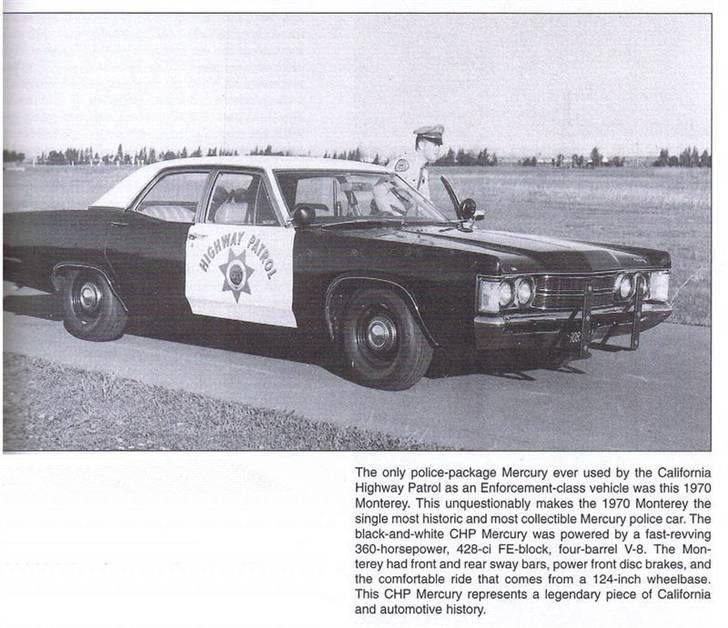 Amerikaner Mercury CHP Police*SOLGT* - Org. billeder fra 1970 da bilen var by billede 11