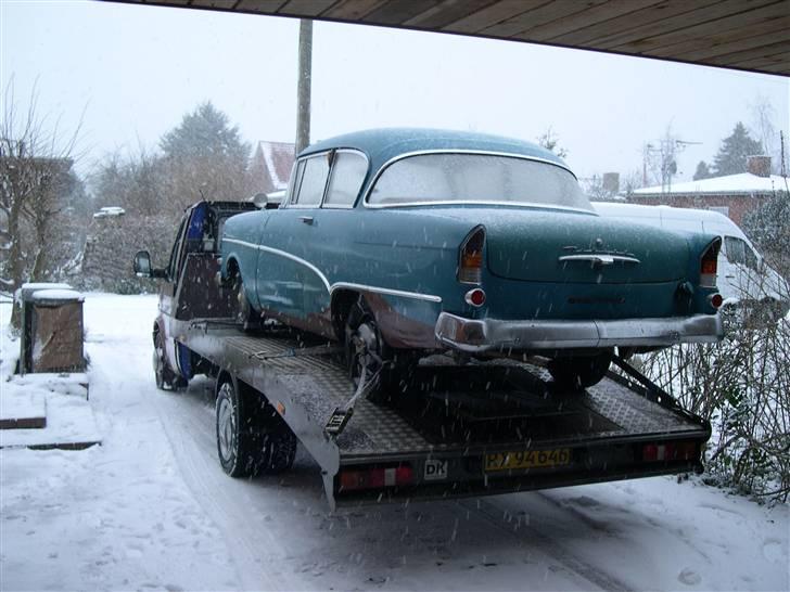 Opel Olympia Rekord P1 - Godt med en autotransporter, når batteriet var fladt billede 4