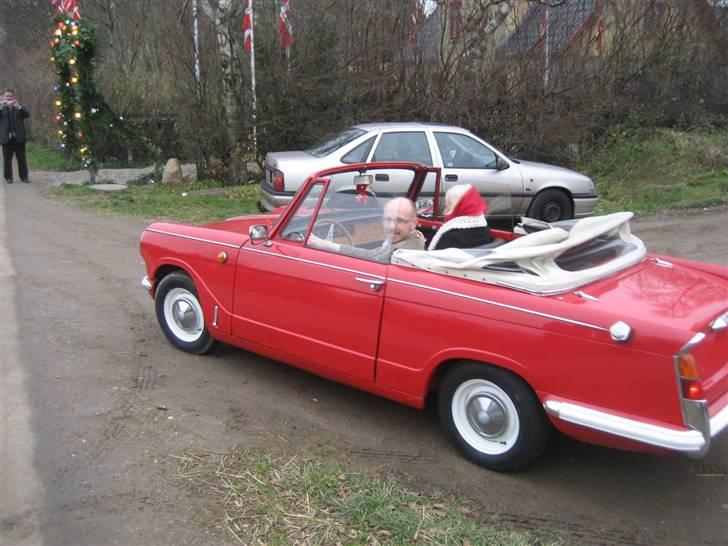 Triumph Herald - 1. prøvetur med låget nede. Koldt men dejligt !! billede 3