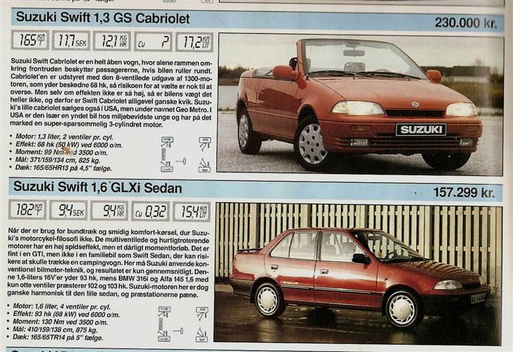 Suzuki Swift 1.6 GLXi - Data fra Revyen billede 10