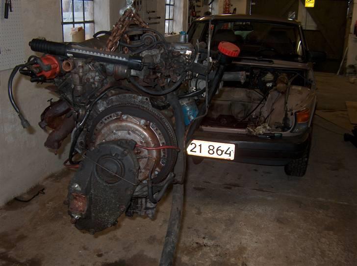 Saab 99 gl - ny brugt gearbox den gamle var uden olie da vi fik den hjem surt surt billede 4