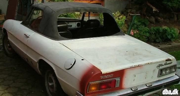 Alfa Romeo Spider 1300 Junior - Som hun så ud, da jeg hentede hende... Trist til syn, men bestemt med potentiale ;-) billede 2